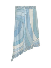 PUCCI - Gonna con Motivo Geometrico e Orlo Asimmetrico - Blu - LIDIASHOPPING® - Official Website