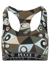 PUCCI - Sports Bra with Geometric Print - Multicolor - LIDIASHOPPING® - Official Website