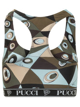 PUCCI - Sports Bra with Geometric Print - Multicolor - LIDIASHOPPING® - Official Website