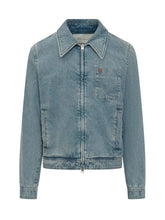 AMI ALEXANDRE MATTIUSSI - Ami Zipped Jacket with Zip and Pockets - Blue - LIDIASHOPPING® - Official Website