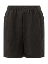 AMI ALEXANDRE MATTIUSSI - Elasticated Waist Shorts - Black - LIDIASHOPPING® - Official Website