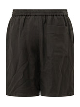 AMI ALEXANDRE MATTIUSSI - Elasticated Waist Shorts - Black - LIDIASHOPPING® - Official Website