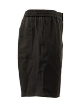 AMI ALEXANDRE MATTIUSSI - Elasticated Waist Shorts - Black - LIDIASHOPPING® - Official Website
