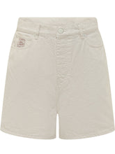 AMI ALEXANDRE MATTIUSSI - Five Pocket Shorts with Button - White - LIDIASHOPPING® - Official Website