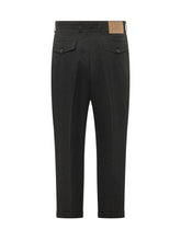 AMI ALEXANDRE MATTIUSSI - Pantaloni Oversized con Pinces - Nero - LIDIASHOPPING® - Official Website