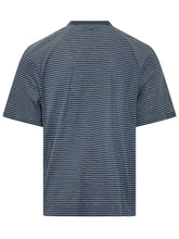 AMI ALEXANDRE MATTIUSSI - Classic Fit Striped T-shirt - Blue - LIDIASHOPPING® - Official Website
