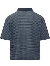 AMI ALEXANDRE MATTIUSSI - Polo Boxy a Righe - Blu - LIDIASHOPPING® - Official Website