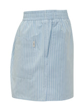 AMI ALEXANDRE MATTIUSSI - Elasticated Striped Shorts - Blue - LIDIASHOPPING® - Official Website