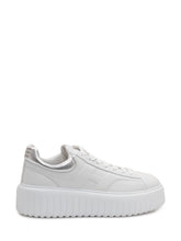 HOGAN - Stripes Lace-Up Sneakers - White - LIDIASHOPPING® - Official Website