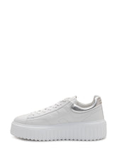 HOGAN - Stripes Lace-Up Sneakers - White - LIDIASHOPPING® - Official Website