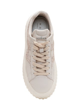 HOGAN - Stripes Lace-Up Sneakers - White - LIDIASHOPPING® - Official Website