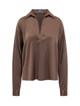 TOM FORD - Blusa con Scollo a V e Colletto - Marrone | Lidia Shopping | Official Website