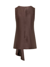 LOULOU DE SAISON - Top Asimmetrico Draped Asymmetric - Marrone | Lidia Shopping ® | Official Website