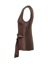 LOULOU DE SAISON - Draped Asymmetric Top - Brown | Lidia Shopping | Official Website