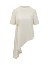 LOULOU DE SAISON - Top Drappeggiato Asimmetrico - Bianco | Lidia Shopping | Official Website