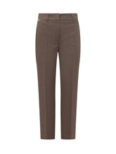 PESERICO - Pantalone in Tela Compatta - Marrone - LIDIASHOPPING® - Official Website
