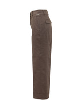 PESERICO - Pantalone in Tela Compatta - Marrone - LIDIASHOPPING® - Official Website