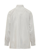 PESERICO - Camicia in Organza a Righe con Tasche - Bianco - LIDIASHOPPING® - Official Website