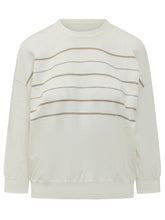 PESERICO - Maglia Tricot a Righe - Bianco - LIDIASHOPPING® - Official Website
