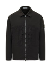 STONE ISLAND - Zip Shirt Jacket with Front Pockets - Black - LIDIASHOPPING® - Official Website