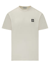 STONE ISLAND - T-Shirt Basic Con Patch - Bianco | Lidia Shopping | Official Website