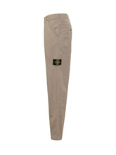 STONE ISLAND - Chino Trousers with Logo Patch - Beige - LIDIASHOPPING® - Official Website