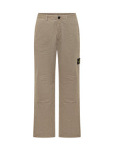STONE ISLAND - Trousers with Side Logo Patch - Brown - LIDIASHOPPING® - Official Website