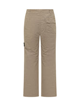 STONE ISLAND - Trousers with Side Logo Patch - Brown - LIDIASHOPPING® - Official Website