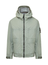STONE ISLAND - Giacca Corta con Cappuccio e Zip - Verde | Lidia Shopping | Official Website