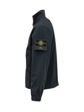 STONE ISLAND - Jacket with High Collar and Zip Closure - Blue - LIDIASHOPPING® - Official Website