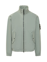 STONE ISLAND - Technical Zip Jacket with Logo Patch - Green - LIDIASHOPPING® - Official Website