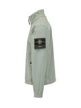 STONE ISLAND - Technical Zip Jacket with Logo Patch - Green - LIDIASHOPPING® - Official Website
