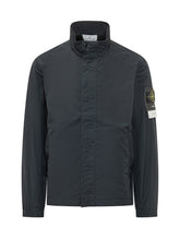 STONE ISLAND - Giacca Con Collo Alto E Chiusura Frontale - Blu - LIDIASHOPPING® - Official Website
