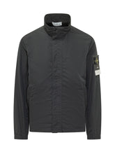 STONE ISLAND - Giacca Con Collo Alto E Chiusura Frontale - Nero | Lidia Shopping | Official Website