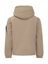 STONE ISLAND - Hooded Jacket with Zip - Beige - LIDIASHOPPING® - Official Website