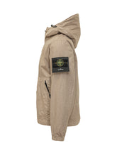 STONE ISLAND - Hooded Jacket with Zip - Beige - LIDIASHOPPING® - Official Website
