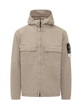 STONE ISLAND - Giacca con Cappuccio e Tasche - Beige | Lidia Shopping ® | Official Website