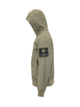 STONE ISLAND - Hooded Jacket with Button Closure - Green - LIDIASHOPPING® - Official Website