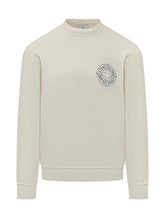 STONE ISLAND - Crew-Neck Sweatshirt with Print - White - LIDIASHOPPING® - Official Website