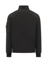 STONE ISLAND - Felpa con Zip e Collo Alto - Nero | Lidia Shopping | Official Website