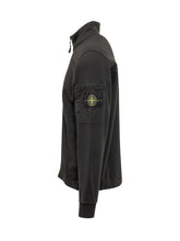 STONE ISLAND - Felpa con Zip e Collo Alto - Nero | Lidia Shopping | Official Website
