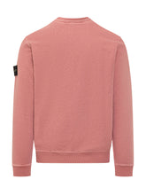 STONE ISLAND - Crewneck Sweatshirt with Sleeve Patch - Pink - LIDIASHOPPING® - Official Website