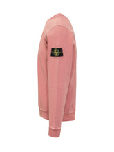STONE ISLAND - Crewneck Sweatshirt with Sleeve Patch - Pink - LIDIASHOPPING® - Official Website