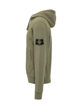 STONE ISLAND - Hooded Sweatshirt With Front Pocket - Green - LIDIASHOPPING® - Official Website