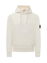 STONE ISLAND - Hoodie with Hood and Kangaroo Pocket - White - LIDIASHOPPING® - Official Website