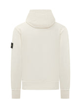 STONE ISLAND - Hoodie with Hood and Kangaroo Pocket - White - LIDIASHOPPING® - Official Website