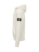 STONE ISLAND - Hoodie with Hood and Kangaroo Pocket - White - LIDIASHOPPING® - Official Website