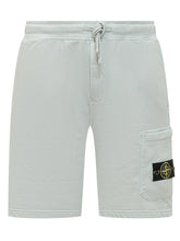 STONE ISLAND - Sweat Bermuda Shorts With Cargo Pocket And Drawstring - Blue - LIDIASHOPPING® - Official Website