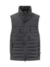 STONE ISLAND - Gilet Imbottito Con Zip - Blu - LIDIASHOPPING® - Official Website