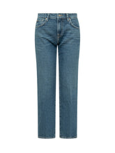 7 FOR ALL MANKIND - Calie Straight Jeans - Blue - LIDIASHOPPING® - Official Website